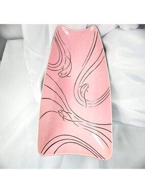 Roselane Pottery Pink Koi Fish 12.5"x6" Pasadena California 1950’s READ